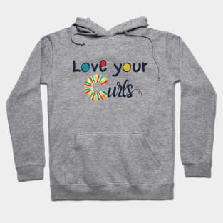 Love your curls - Blue Hoodie